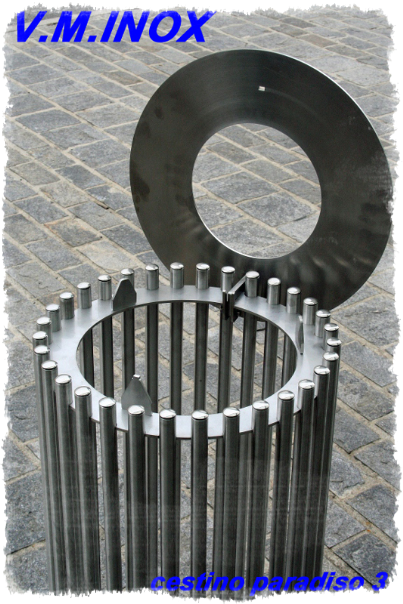 cestino portarifiuti inox